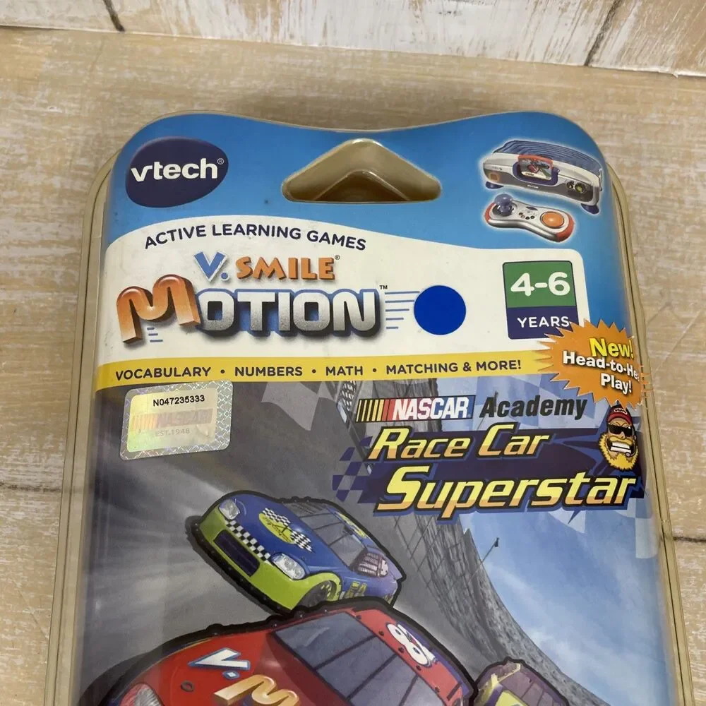 VTech V. Smile Motion NASCAR Academy Race Car Superstar w/ Alt. Box Design Seal